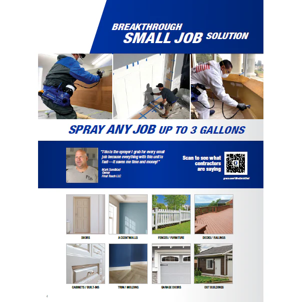 GRACO QUICK-SHOT AIRLESS CORDLESS PAINT SPRAYER KIT G20B-473 - Image 5
